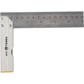 VOREL Libellás asztalos derékszög 150 mm inox