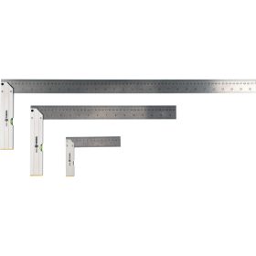   VOREL Libellás derékszög készlet 3 részes 150 /400 / 700 mm inox