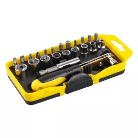   Bithegy és dugókulcs készlet 23 részes 1/4" mágneses CrV