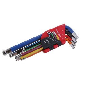   FESTA Gömbfejű imbuszkulcs készlet 9 részes 1,5-10 mm CrV