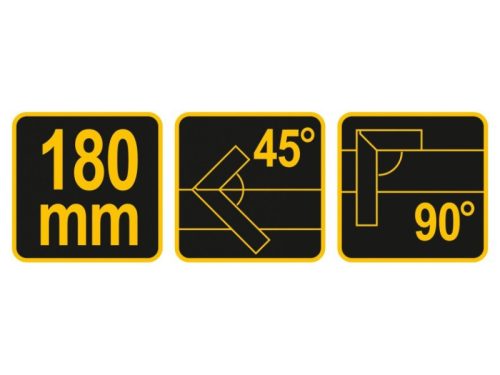 VOREL Talpas derékszög vonalzó 180 mm