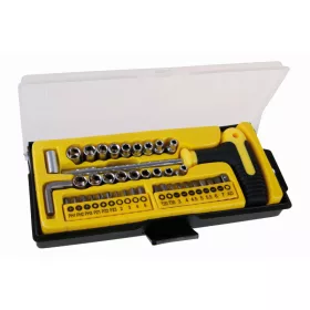   Bithegy és dugókulcs készlet 41 részes 1/4" mágneses CrV