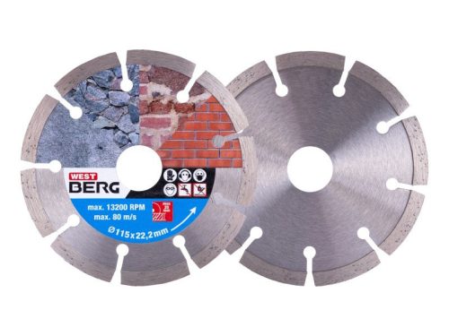 DIAMANT Gyémánt vágókorong 115 x 1,8 x 7,0 x 22,2 mm szegmentált