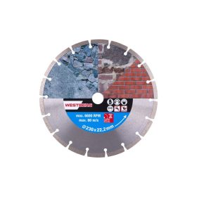   DIAMANT Gyémánt vágókorong 230 x 2,4 x 7,0 x 22,2 mm szegmentált