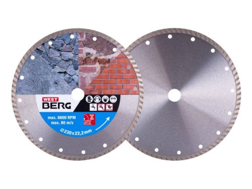 DIAMANT Gyémánt vágókorong 230 x 2,4 x 7,0 x 22,2 mm turbo