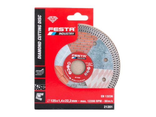 FESTA Gyémánt vágókorong 125 x 1,4 x 22,2 mm folytonos
