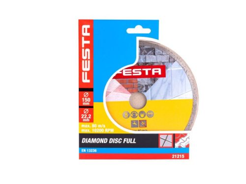 FESTA Gyémánt vágókorong 150 x 2,6 x 22,2 mm folytonos