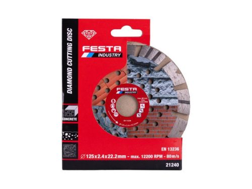 FESTA Gyémánt vágótárcsa szegmentált 125 x 2,4 x 22,2 mm