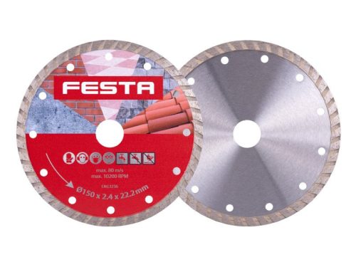 FESTA Gyémánt vágókorong 150 x 2,6 x 22,2 mm turbo