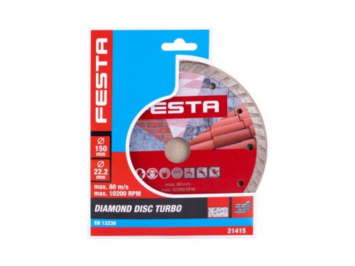 FESTA Gyémánt vágókorong 150 x 2,6 x 22,2 mm turbo