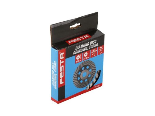 FESTA Gyémánt fazékkorong 125 x 22,2 mm turbo