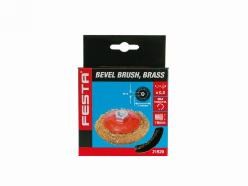 FESTA Döntött körkefe M14 100 mm sárgaréz bevonat