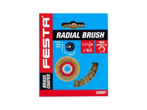 FESTA Körkefe 100 x 20 mm szűkítőgyűrűkkel sárgaréz bevonat