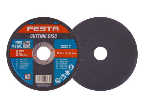 FESTA Vágókorong fémre 125 x 1,2 x 22,2 mm inox