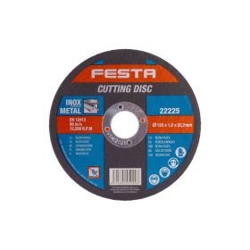 FESTA Vágókorong fémre 125 x 1,0 x 22,2 mm inox