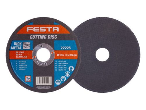 FESTA Vágókorong fémre 125 x 1,0 x 22,2 mm inox