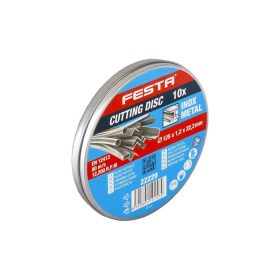   FESTA Vágókorong fémre fém dobozban 115 x 1 x 22,2 mm (10 db)