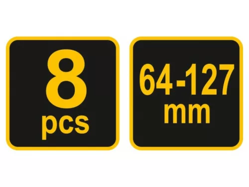 VOREL Körkivágó készlet 8 részes (64-127 mm)