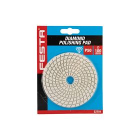   FESTA Tépőzáras gyémánt csiszoló és polírozókorong 100 mm / P50 vizes