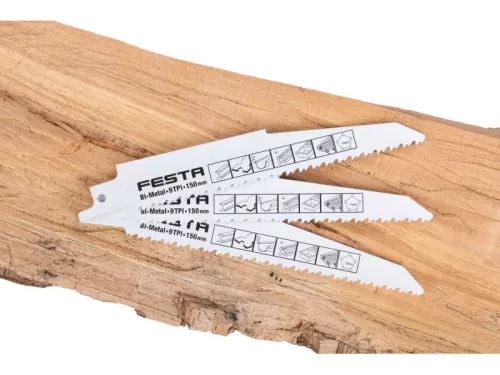 FESTA Szablyafűrészlap 150/22/1,6 mm bimetál (3 db)