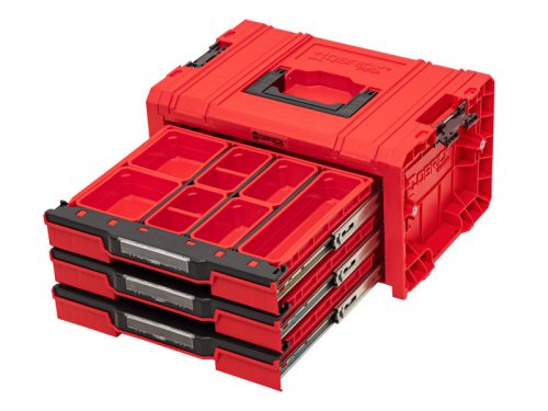 QBRICK SYSTEM PRO 2.0 Szerszámosláda Fiókos 3 EXPERT Red Ultra HD