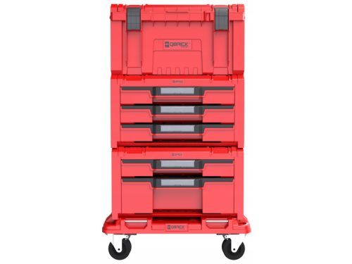 QBRICK SYSTEM PRO Gurulós Fiókos Szerszámosláda 4 Red Ultra HD