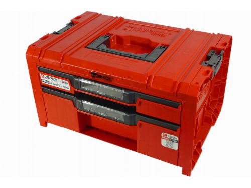 QBRICK SYSTEM PRO Gurulós Fiókos Szerszámosláda 4 Red Ultra HD