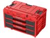 QBRICK SYSTEM ONE 2.0 3 fiókos szerszámosláda Red Ultra HD