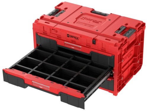 QBRICK SYSTEM ONE 2.0 3 fiókos szerszámosláda Red Ultra HD