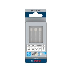   BOSCH PRO Száraz gyémántfúró készlet 3 részes (6 / 6 / 8 x 66 mm) hengeres befogással