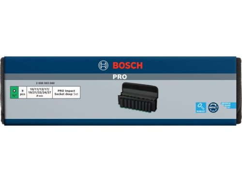BOSCH PRO Hosszú gépi dugókulcs készlet 9 részes 1/2" 10-27 mm CrMo