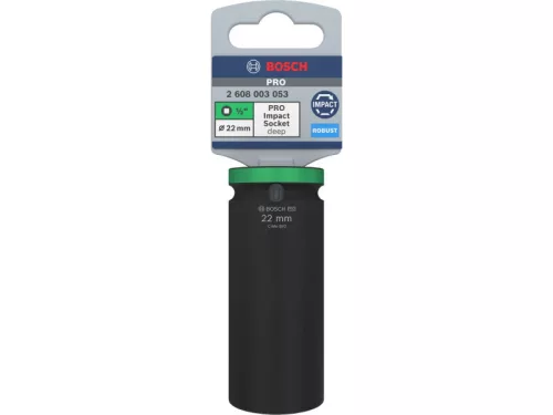 BOSCH PRO Hosszú gépi dugókulcs 1/2" 22 mm CrMo