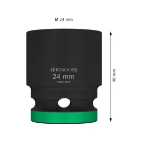 BOSCH PRO Gépi dugókulcs 1/2" 24 mm CrMo