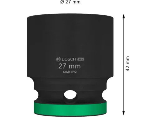 BOSCH PRO Gépi dugókulcs 1/2" 27 mm CrMo