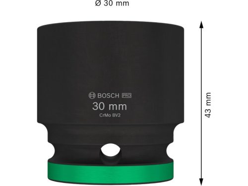 BOSCH PRO Gépi dugókulcs 1/2" 30 mm CrMo