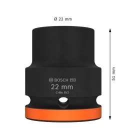 BOSCH PRO Gépi dugókulcs 3/4" 22 mm CrMo
