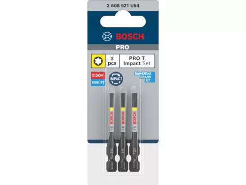 BOSCH PRO Impact bithegy készlet 3 részes T10 / T15 / T20 x 55 mm 1/4" Hex