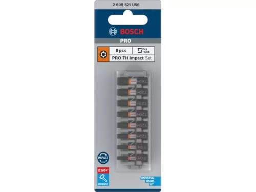 BOSCH PRO Impact bithegy készlet 8 részes T10 - T40 x 25 mm 1/4" Hex