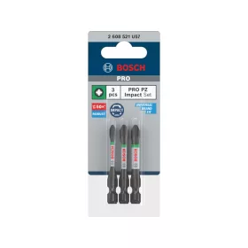   BOSCH PRO Impact bithegy készlet 3 részes PZ1 / PZ2 / PZ3 x 55 mm 1/4" Hex