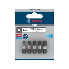   BOSCH PRO Impact bithegy készlet 5 részes 25 mm (H3/H4/H5x2/H6) 1/4" Hex