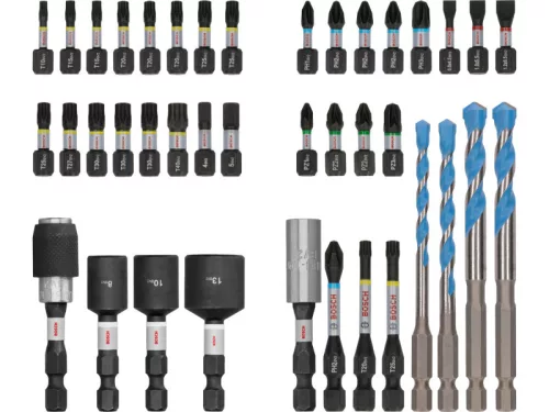 BOSCH PRO Impact bithegy és univerzálos fúrószár készlet 40 részes 1/4" Hex