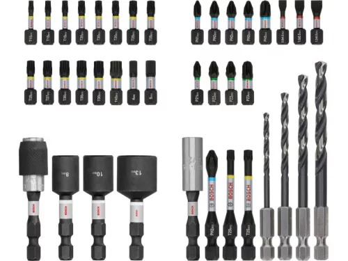 BOSCH PRO Impact bithegy és csigafúró készlet 40 részes 1/4" Hex