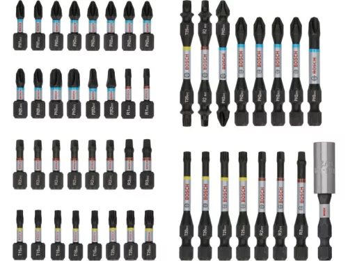 BOSCH PRO Impact bithegy készlet 48 részes 1/4" Hex