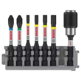   BOSCH PRO Bithegy készlet 7 r. 50 mm + tartó (PH2, PZ2, T15, T20, T25, T30) Pick & Click