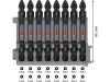 BOSCH PRO Bithegy készlet 7 r. 50 mm + tartó (PH2, PZ2, T15, T20, T25, T30) Pick & Click
