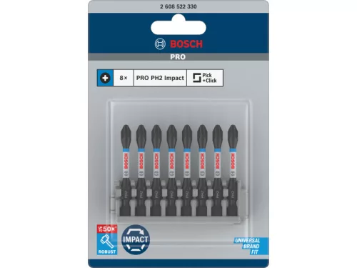 BOSCH PRO Bithegy PH2 x 8db / 55 mm Pick & Click