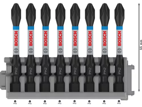 BOSCH PRO Bithegy PH2 x 8db / 55 mm Pick & Click