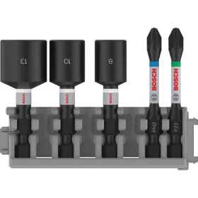   BOSCH PRO Bithegy és csavarbehajtó klt. 5 részes 50 mm (PH2,PZ2 / 8,10,13 mm) Pick & Click