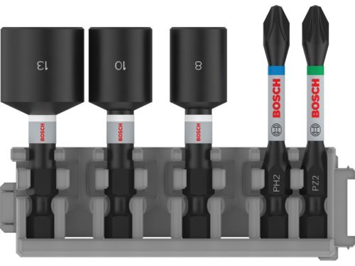 BOSCH PRO Bithegy és csavarbehajtó klt. 5 részes 50 mm (PH2,PZ2 / 8,10,13 mm) Pick & Click