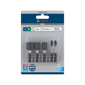  BOSCH PRO Bithegy és csavarbehajtó klt. 5 részes 50 mm (PH2,PZ2 / 8,10,13 mm) Pick & Click